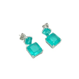 Double Square Paraiba Studs