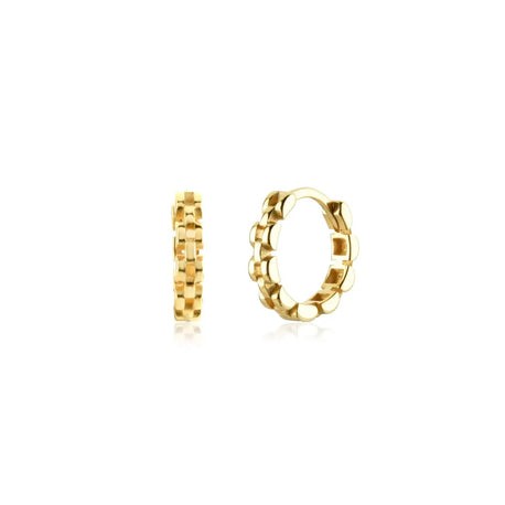 Gold Chain Small Hoops