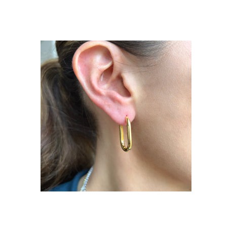 Plain Gold Oval Hoops