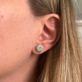Round Ilusion Diamond Stud