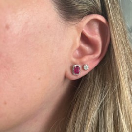 Ruby Diamond Stud