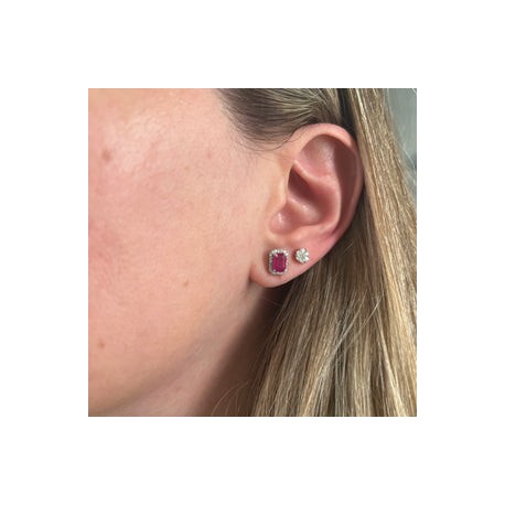 Ruby Diamond Stud