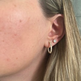 Natural Diamond Hoop