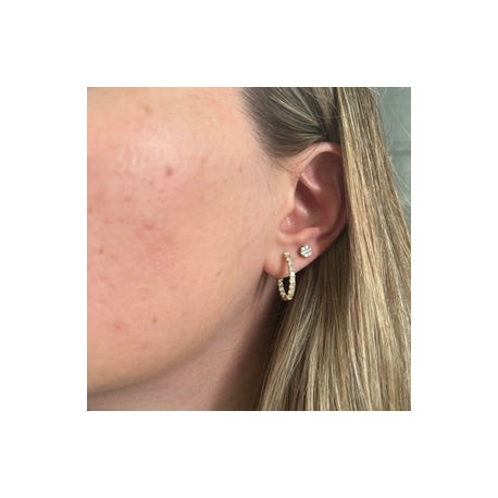 Natural Diamond Hoop