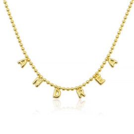 Bubble Bead Name Necklace