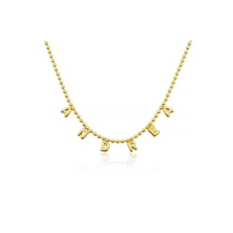 Bubble Bead Name Necklace