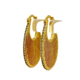 Big Shell Gold Hoops