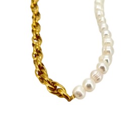 Pearl & Chain Necklace