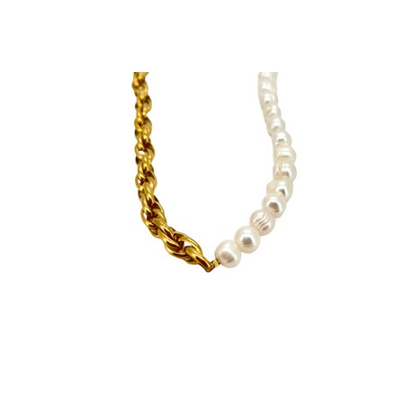 Pearl & Chain Necklace