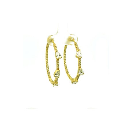 Triple Diamond Hoop
