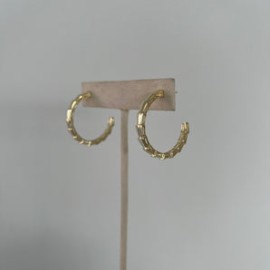 Gold Matte Half Hoops