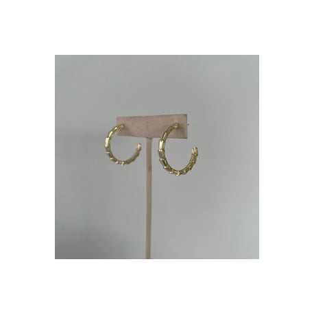 Gold Matte Half Hoops