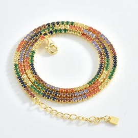 Rainbow Mini Tennis Necklace