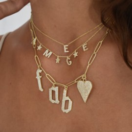 Letter diamond Necklace
