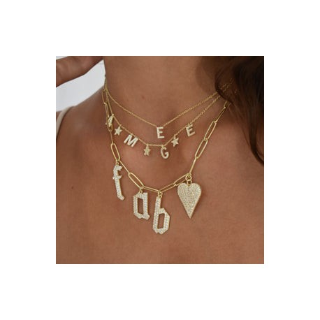 Letter diamond Necklace