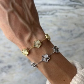 Fluted Three Clove Bracelet