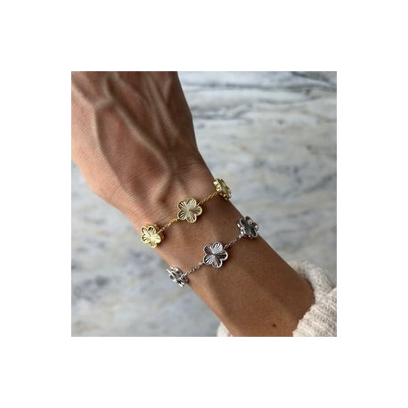 Fluted Three Clove Bracelet
