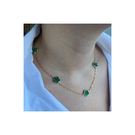 Green Gold Clove Short Necklace