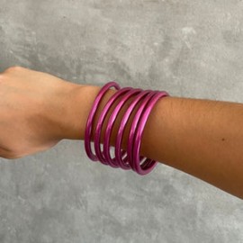 Lucky Fucsia Thai Bangles