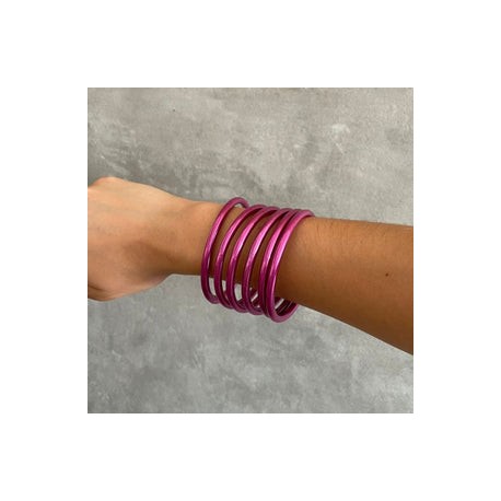 Lucky Fucsia Thai Bangles