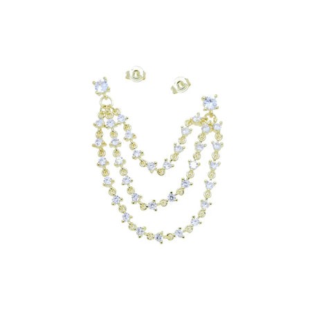 Gold Piercing Long Tassel Chain