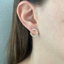Half Cage Diamond Studs