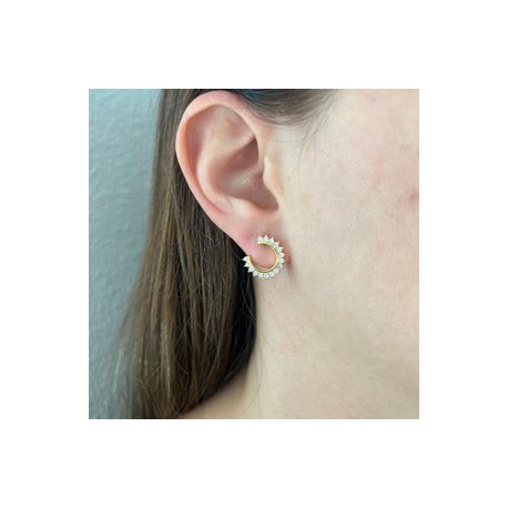 Half Cage Diamond Studs