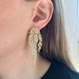 Winter Cascade Gold Earrings