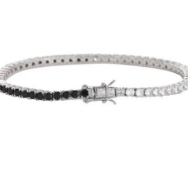 Black & White Tennis Bracelet