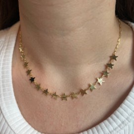 Gold Star Statement Necklace