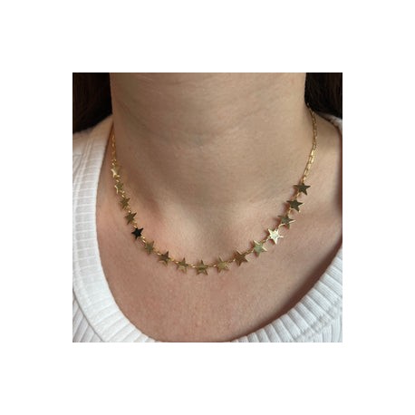 Gold Star Statement Necklace