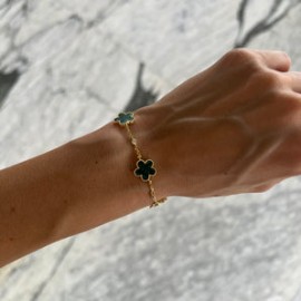 Green Clove Gold Bracelet