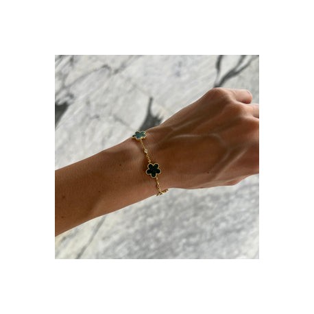 Green Clove Gold Bracelet