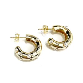 Donut Hoops with Pearls