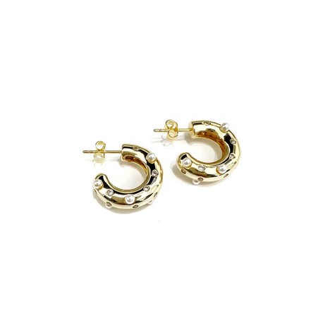 Donut Hoops with Pearls