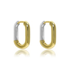 Gold Split Square Hoop