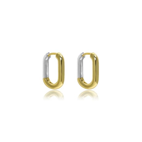 Gold Split Square Hoop