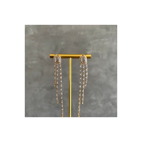 Gold Rain Long Earrings