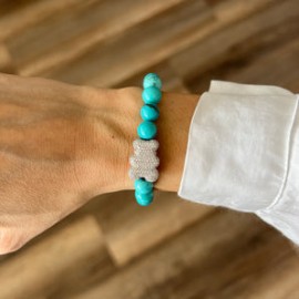 Bear Blue Stone Bracelet