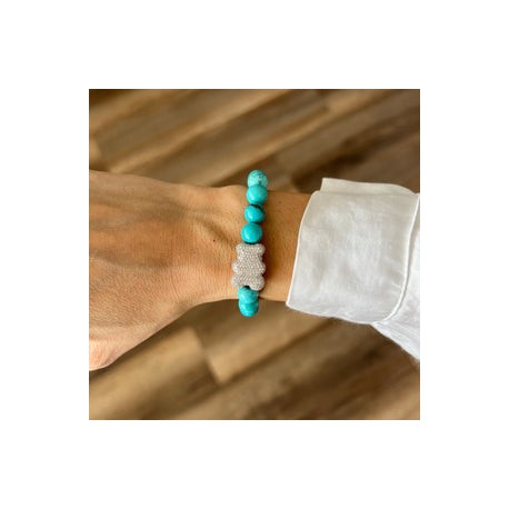 Bear Blue Stone Bracelet