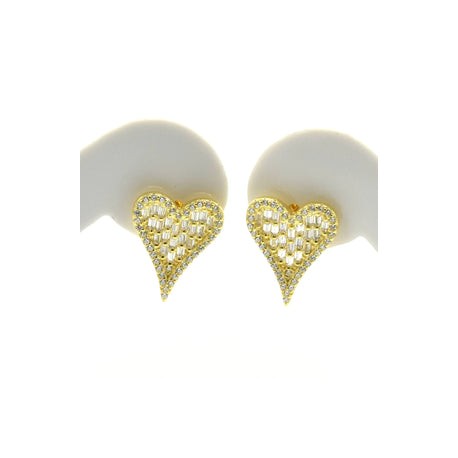 Cz Heart Earrings Studs