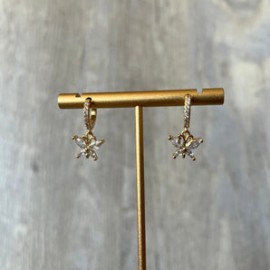Butterfly Statement Zircon Hoops
