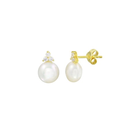 Pearl Diamond Stud