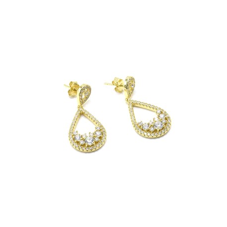 Gold Statement Drop Earrings