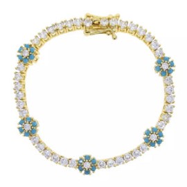 Blue flower bracelet