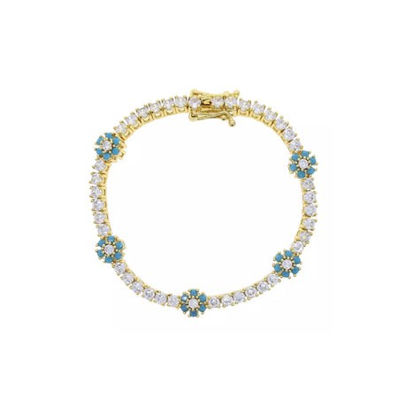 Blue flower bracelet
