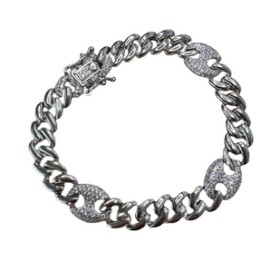 Cuban Link Silver Statement Bracelet