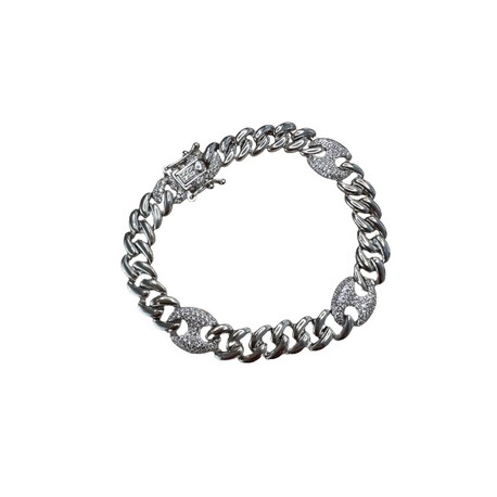Cuban Link Silver Statement Bracelet