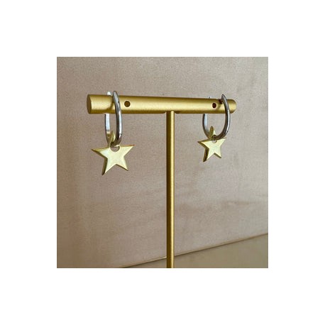 Golden Star Inside Hoop