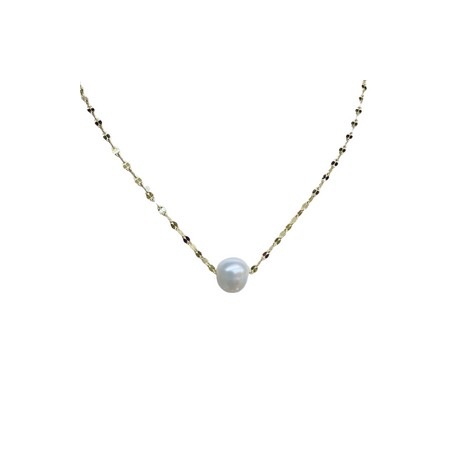 Single Pearl Gold Necklace
